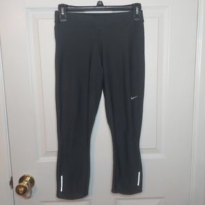 Nike Dri Fit Grey Capri Running Compression Leggings Athleticwear Size S